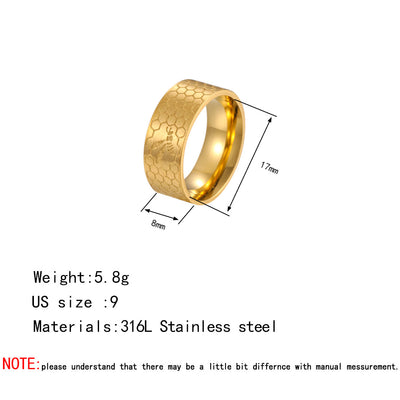 Anillo de Acero Inoxidable Dopamina para Parejas - Image 9