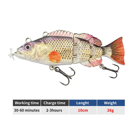 Anzuelo Artificial LED 95mm con Propela Automática Multiarticulada - Image 13