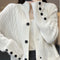 Chaqueta de Lana Tejida Estilo Occidental con Bolsillos