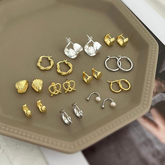 Aretes de Plata Esterlina S925 Minimalistas Versátiles