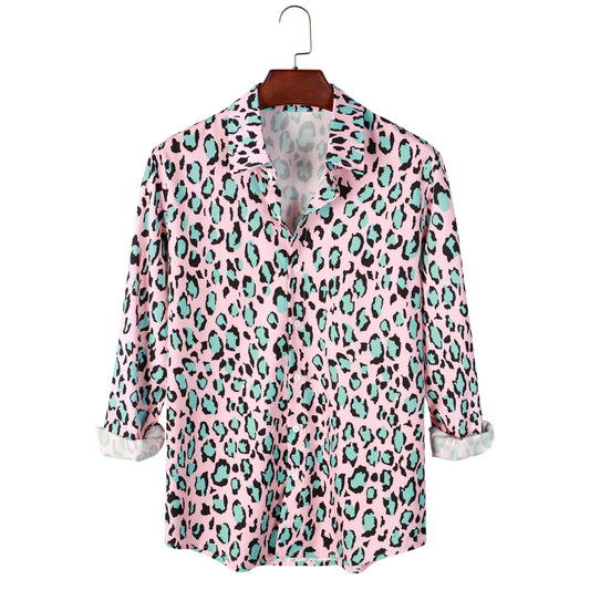 Camisas Estilo Hong Kong con Estampado - Manga Larga Casual para Hombre y Mujer