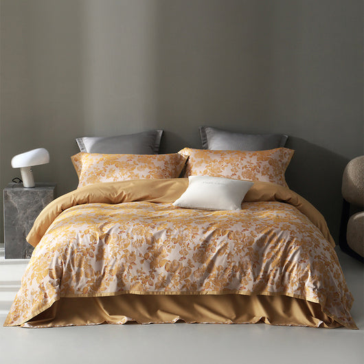Juego de Cama Jacquard Algodón Puro Estilo Retro Americano 4 Piezas - Image 7