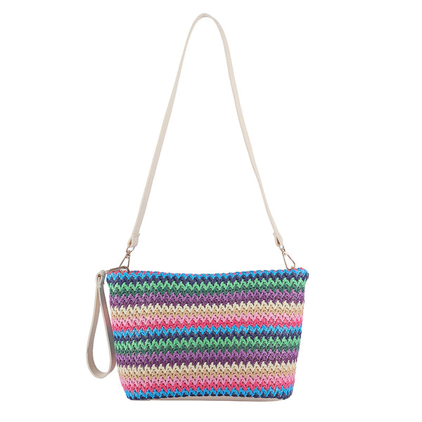 Bolsa de Hombro Arcoíris con Rayas Horizontales - Tendencia 2024