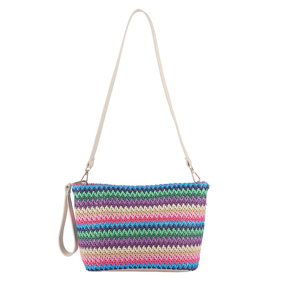 Bolsa de Hombro Arcoíris con Rayas Horizontales - Tendencia 2024