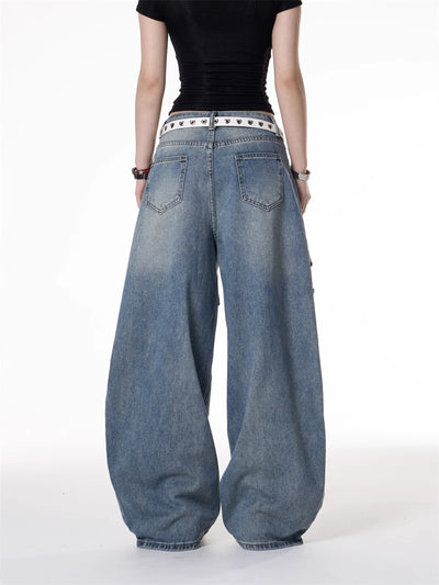 Jeans Deconstructivos Estilo Hot Girl Retro Americano con Múltiples Bolsillos - Image 9
