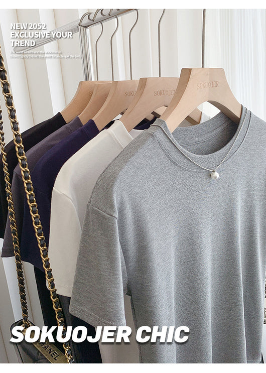 Blusa Ajustada de Modal para Mujer - Manga Corta Elástica Cuello Redondo - Image 20