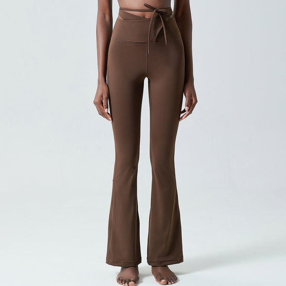 Pantalones Yoga Ajustados con Cordón para Mujer Tallas Grandes