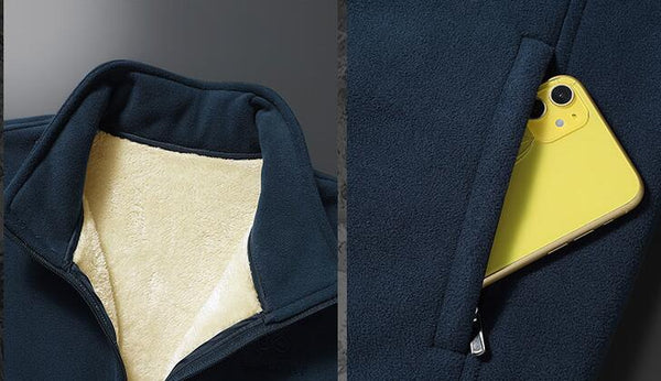 Chaqueta Acolchada de Terciopelo para Hombre Talla Grande