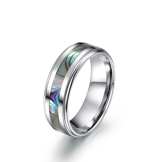 Anillos de Pareja con Incrustación de Tungsteno - Diseño Minimalista y Romántico - Image 7
