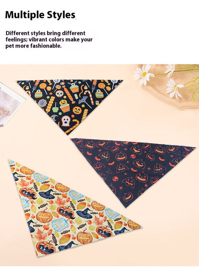 Baberos Triangulares Estampados de Halloween para Bebés - Image 10