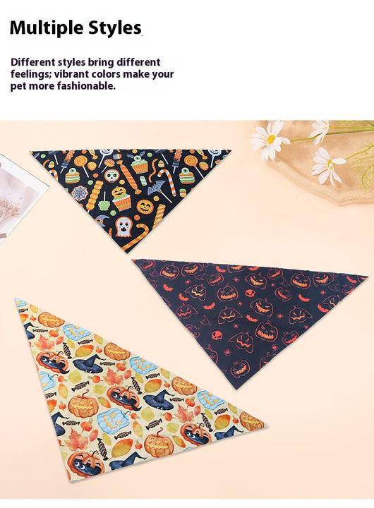Baberos Triangulares Estampados de Halloween para Bebés - Image 10