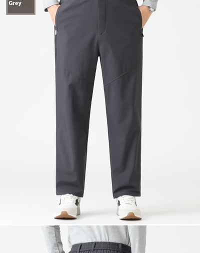 Pantalones Casuales para Hombres Maduros con Cintura Elástica - Image 10