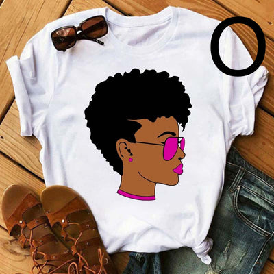 Camiseta Estampada Mujer African Black Girl - Manga Corta - Image 14