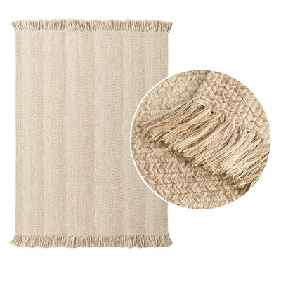 Alfombra de Lana Natural Blanco Leche - Diseño Moderno Minimalista para Sala y Dormitorio - Image 10