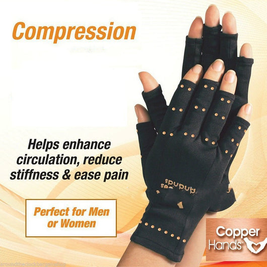 Guantes de Recuperación Deportiva de Media Caña con Fibra de Cobre