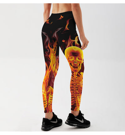 Pantalones Yoga Estampado Calavera Personalidad Halloween - Image 16