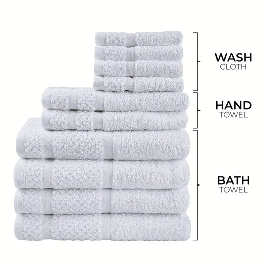 Juego de 10 Toallas de Baño 100% Algodón Absorbente Premium - Image 8
