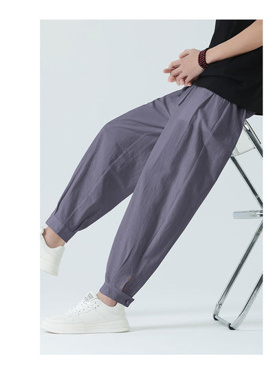 Pantalones Minimalistas para Hombre Primavera-Verano con Botones de Nudo - Image 16