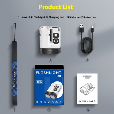 Linterna Camping LED 1600 Lúmenes Aluminio Impermeable IP68 con Imán - Image 12