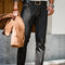 Pantalones Vaqueros Rectos Vintage Americana Negros con Costura Roja Original