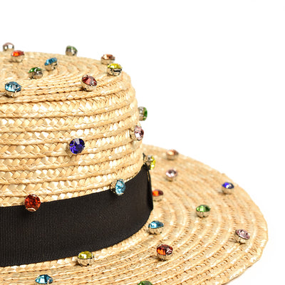 Sombrero Tejido con Incrustaciones de Diamantes - Image 4