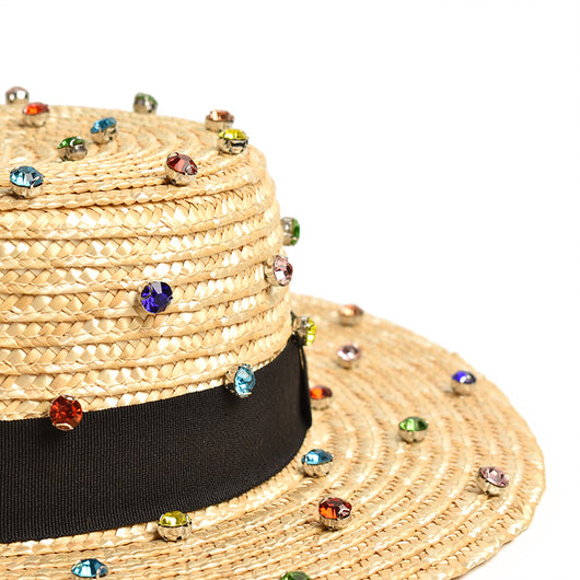 Sombrero Tejido con Incrustaciones de Diamantes - Image 4