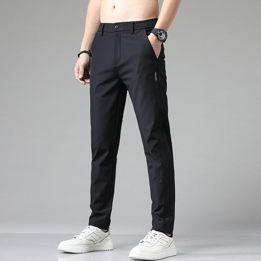 Pantalones Casuales Elásticos para Hombre con Forro Polar y Tela Ice Silk - Image 7