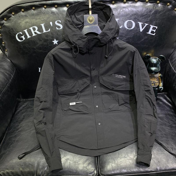 Chaqueta de Trabajo Casual con Capucha - Abrigo Shell para Hombre