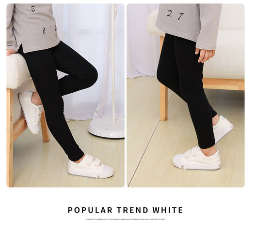 Leggings Gruesos para Niñas Primavera Otoño Color Sólido - Image 20