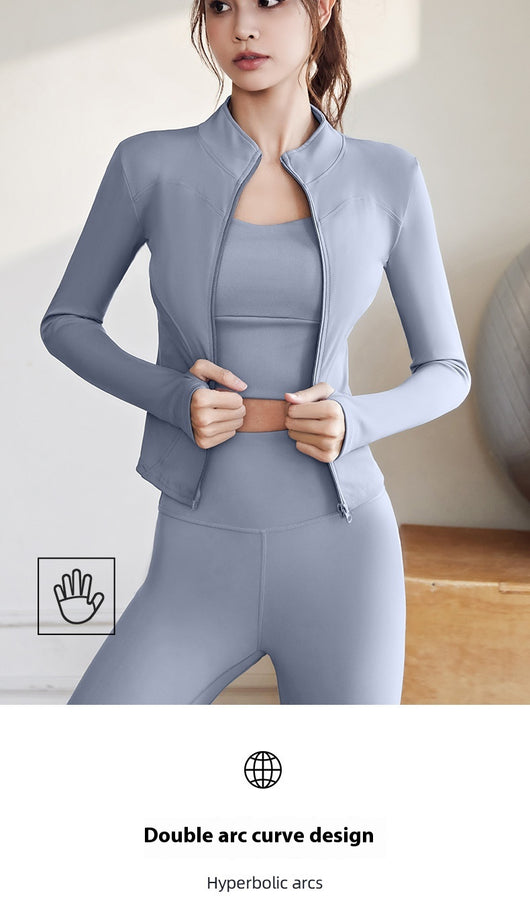 Chaqueta Deportiva Mujer Manga Larga Ajustada para Running, Fitness y Yoga - Image 26