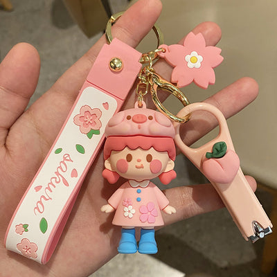 Llaveros Lindos de Muñeca Flor de Cerezo con Diseño Nuevo - Image 8
