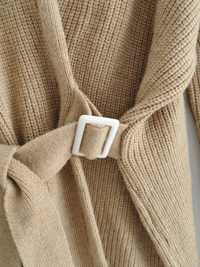 Chaqueta de Punto para Mujer con Cinturón Integrado - Image 13