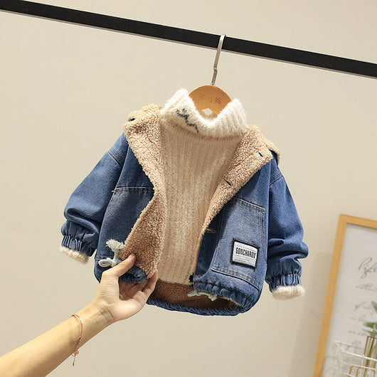 Chaqueta Denim Casual Acolchada para Niños - Image 8