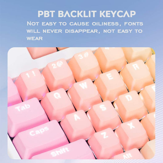 Keycaps PBT Translúcidos con Tinte Penetrante - Juego 104 Teclas - Image 18