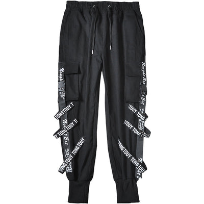 Overol Holgado Dia Blo Tie Streamer - Pantalón Hip-Hop Tendencia Coreana - Image 3