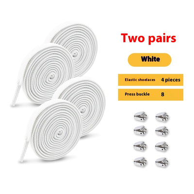 Cordones Elásticos sin Nudo - Zapatos Blancos Unisex con Cierre Ajustable - Image 6