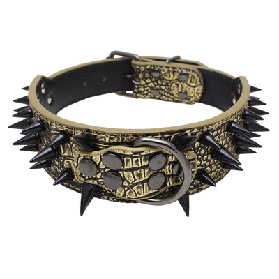 Collar de Cuero para Perro Grande con Púas Negras - Image 13