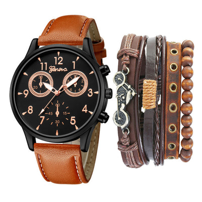 Reloj Pulsera Punk con Cinturón y Brazalete Doble Esfera - Image 12