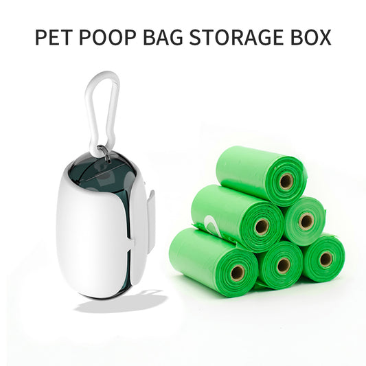 Dispensador de Bolsas para Desechos de Perro con Diseño Cápsula Espacial y Cierre de Correa
