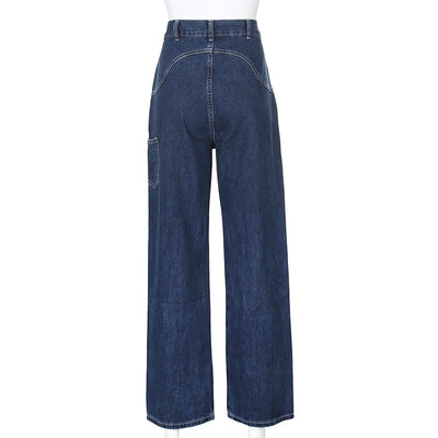 Jeans Rectos de Cintura Alta Sueltos con Estilo Moderno - Image 13