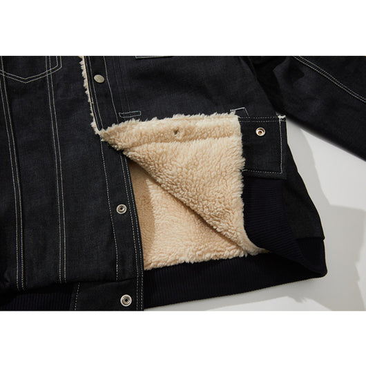 Chaqueta Denim Acolchada con Forro de Terciopelo para Hombre y Mujer - Image 12