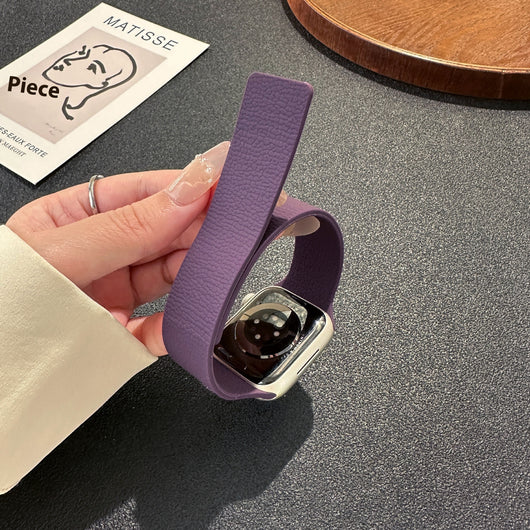 Correa Magnética para iWatch S10 Patrón Litchi Silicona Suave - Image 31