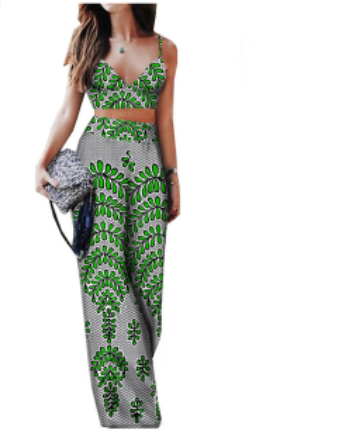 Conjunto de Dos Piezas con Estampado Africano para Mujer - Image 2