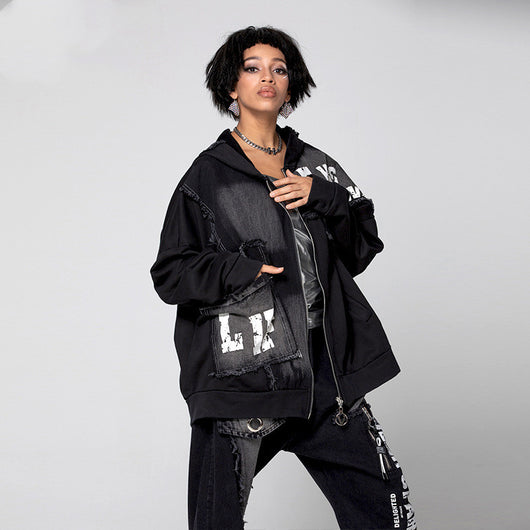 Chaqueta Denim para Mujer Estilo Hong Kong - Algodón Premium