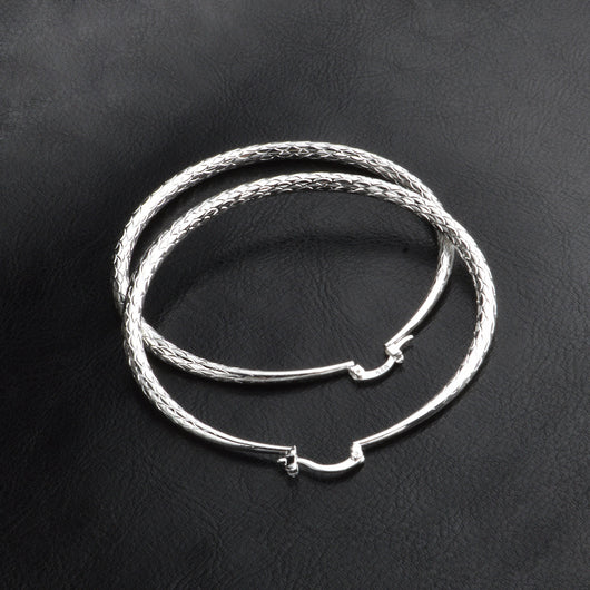 Aretes Circulares Retro con Patrón de Peces del Océano - Joyería Plateada Clásica - Image 6
