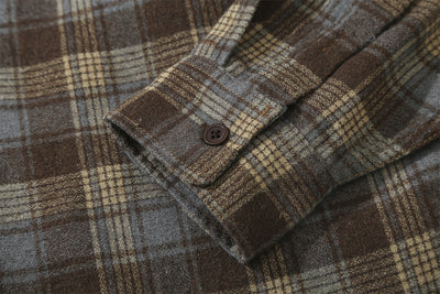 Camisa Cuadriculada Retro para Hombre con Manga Larga y Corte Holgado - Image 19