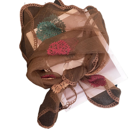 Pañuelo Coreano Bordado Versátil para Cualquier Ocasión - Image 5
