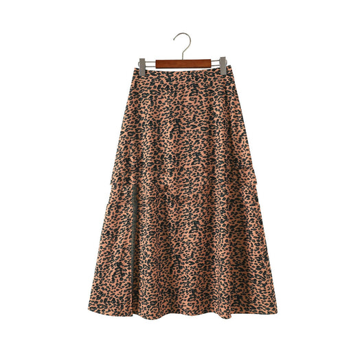 Falda Larga Suelta Estampado Leopardo y Floral Corte A - Image 10