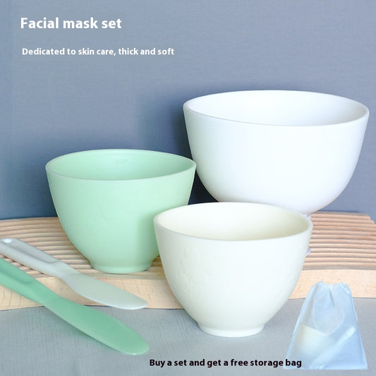 Kit Profesional de Mascarilla Facial de Silicona con Brocha y Escala de Medición - Image 2
