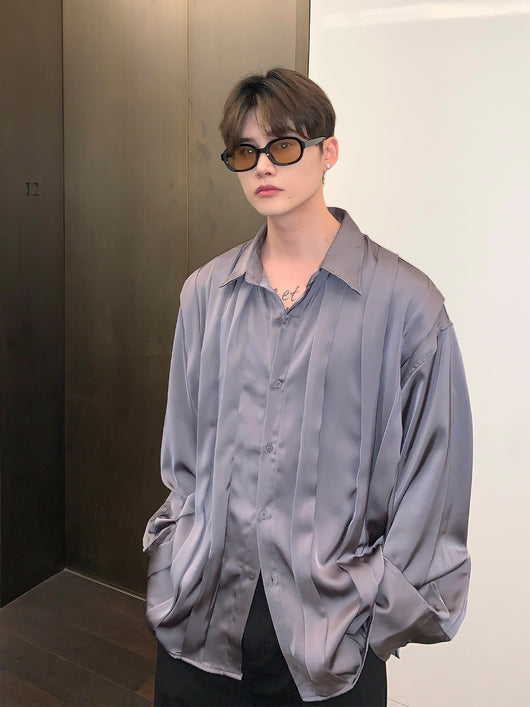 Camisa de Solapa con Textura Plisada Compacta - Image 14